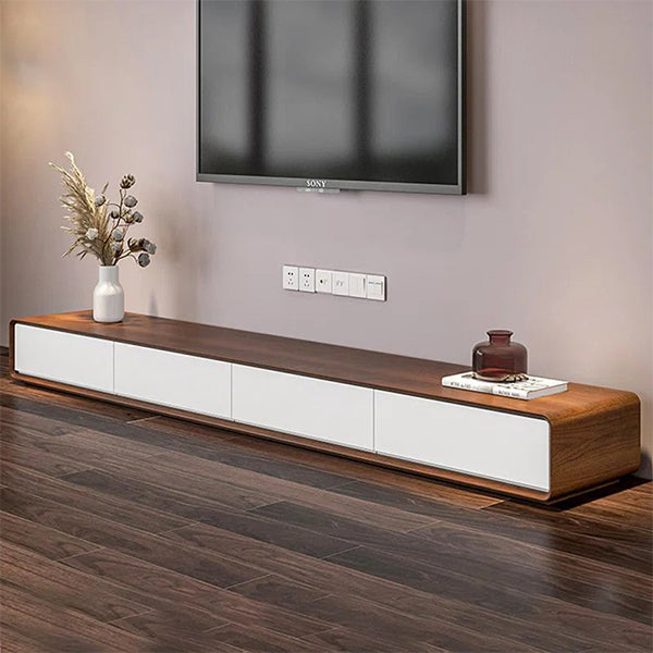 Korbe Tv Stand | Small |Walnut & White