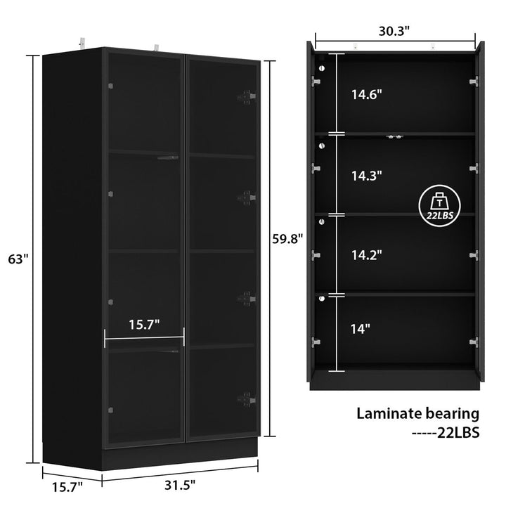 Joco Tall Crockery Unit | Black