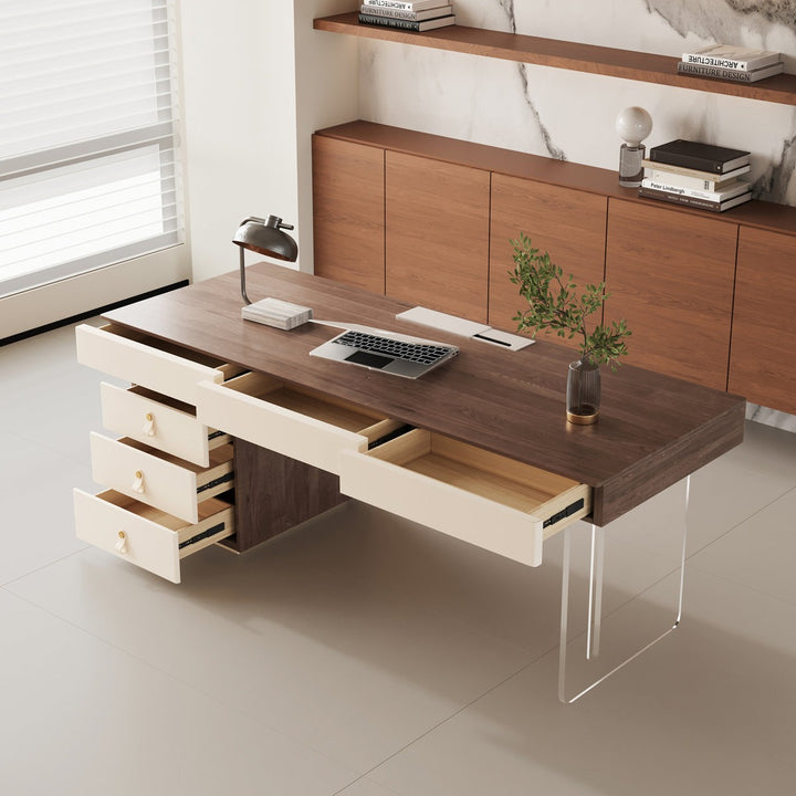 Sang Boss Table|  Brown & White