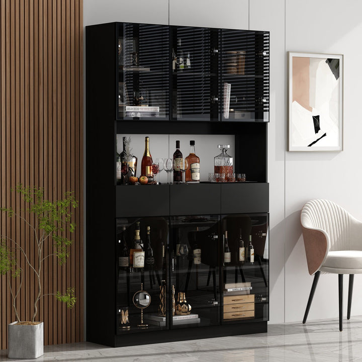 Roco Tall  Crockery Unit | Black