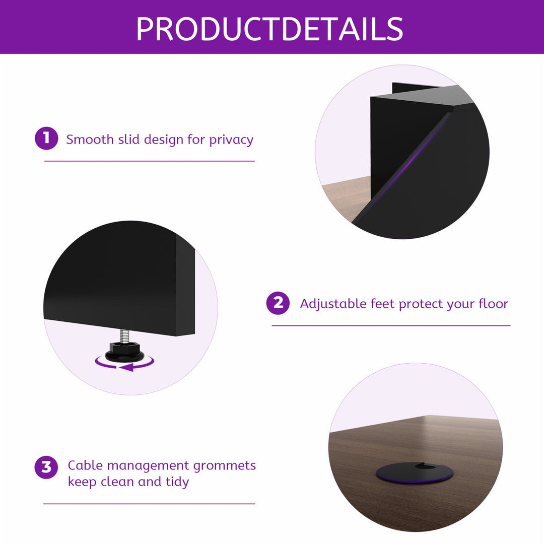 Aya Reception Table | Black & Brown