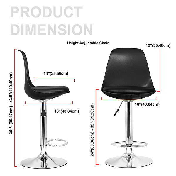 Luke Bar Stool | Black