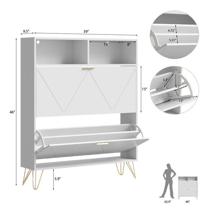 Saoirse  Shoe Rack | White
