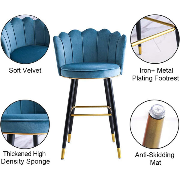 Mizo Bar Stool | Blue