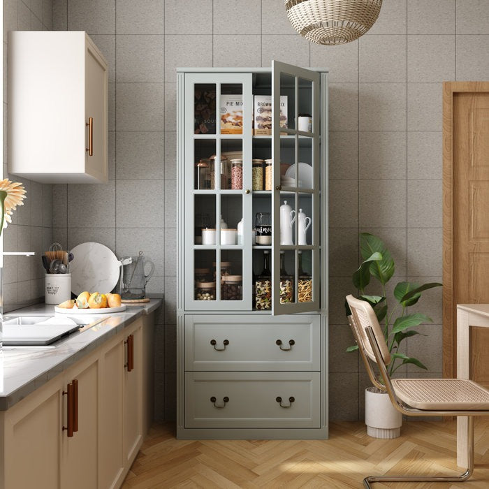 Zojo Tall Crockery Unit |Gray