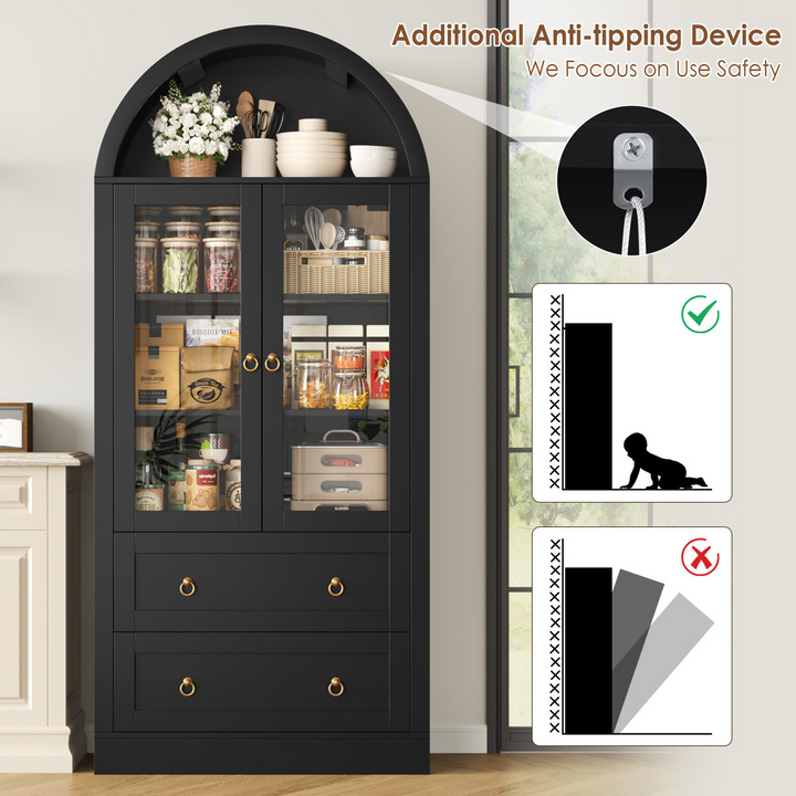 Aug Tall Crockery Unit | Black