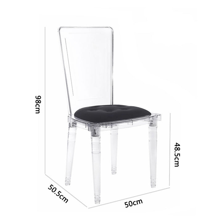 Anneliese Acrylic  Chair | Blue