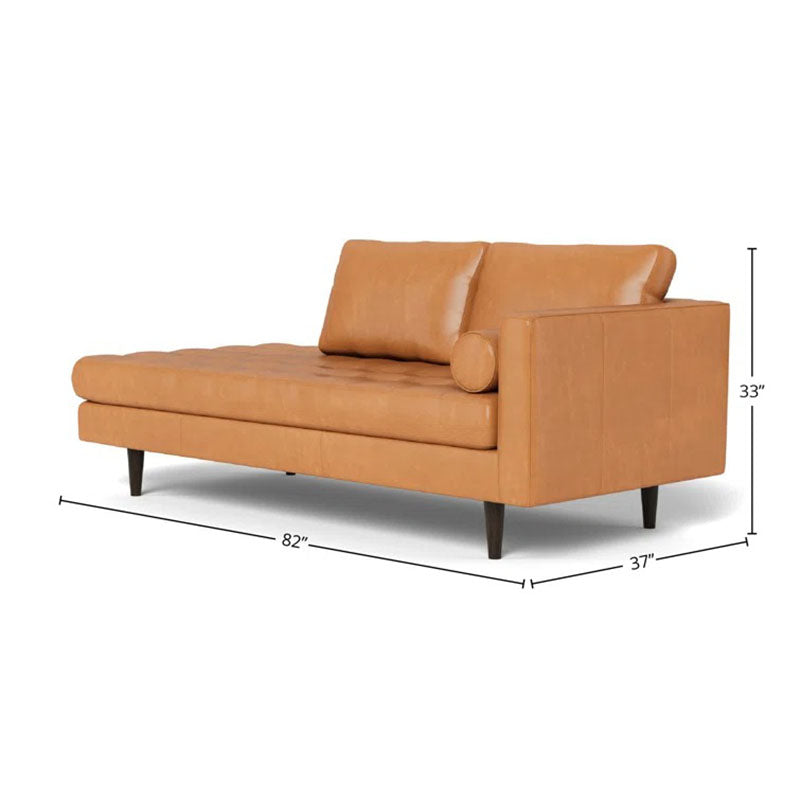 Aidan Chaise Lounges | Orange | Facing Right