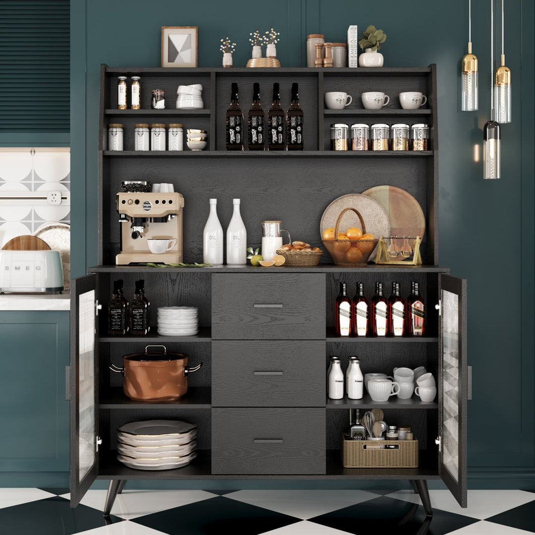 Reo Tall Crockery Unit | Black