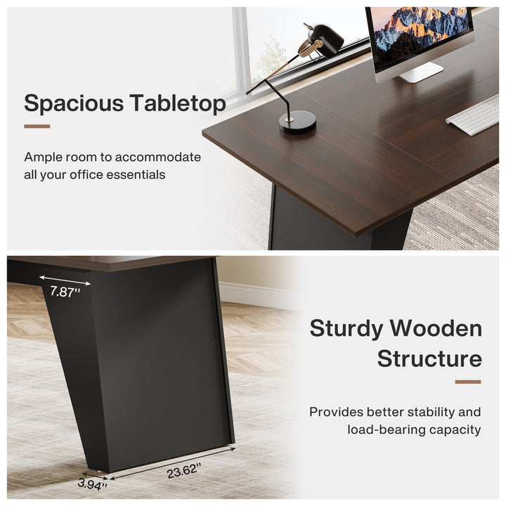 Hana  Boss Table | Brown & Black