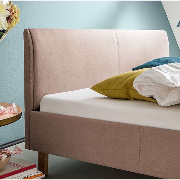 Leonard Bed Without Storage | King | Pink Fabric