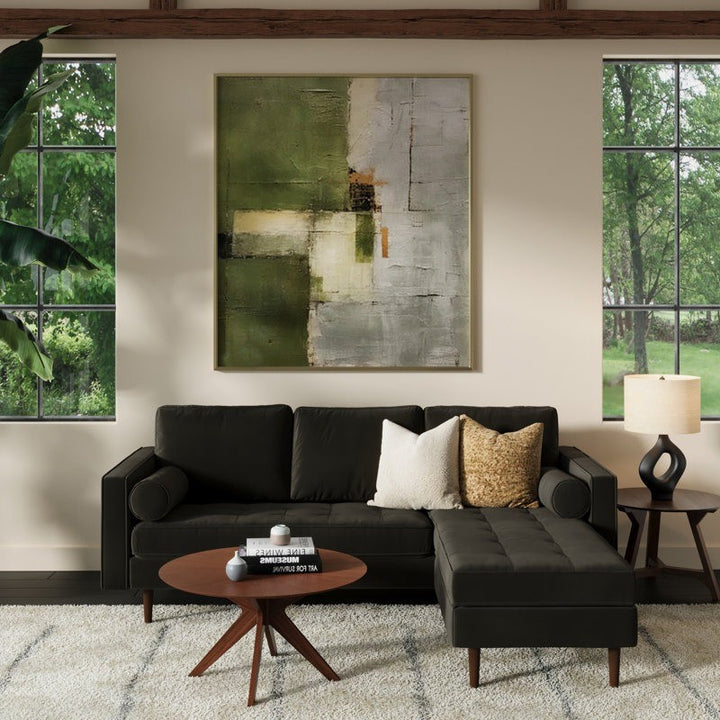 Noir L Shape Sofa | Black | Facing Right