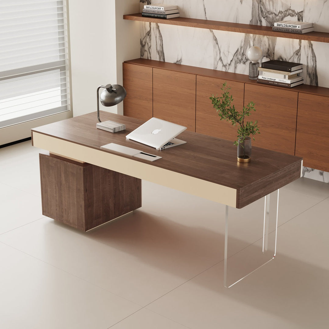 Sang Boss Table|  Brown & White