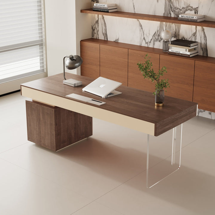 Sang Boss Table|  Brown & White