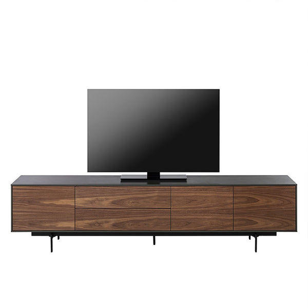 Vener TV Stand | Black & Walnut