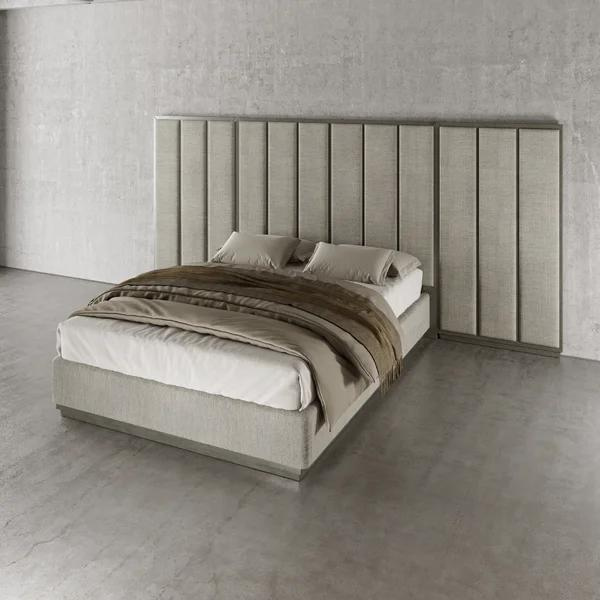 Tofu Bed Without Storage | King | Grey Fabric