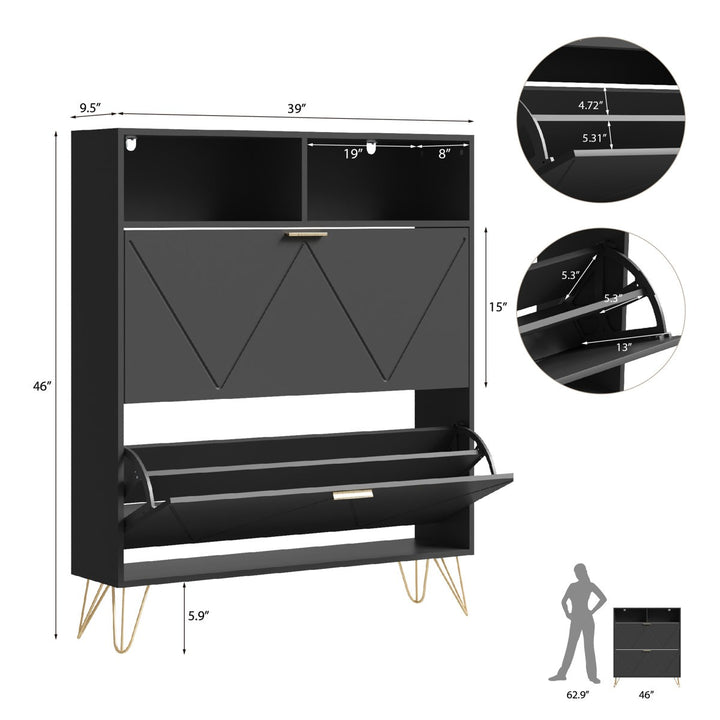 Saoirse  Shoe Rack | Black