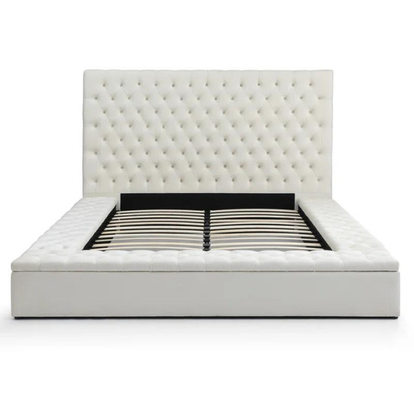 Ruby Rest Bed Without Storage | King | White Fabric