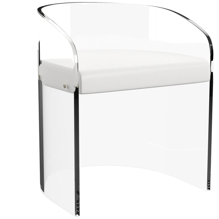 Elvira Arm Acrylic  Chair | Clear