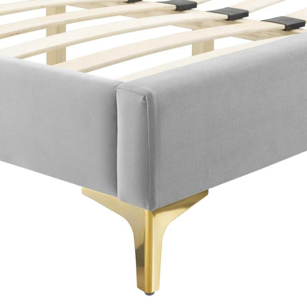 Lunar Lull Bed Without Storage | King | Light Grey Fabric