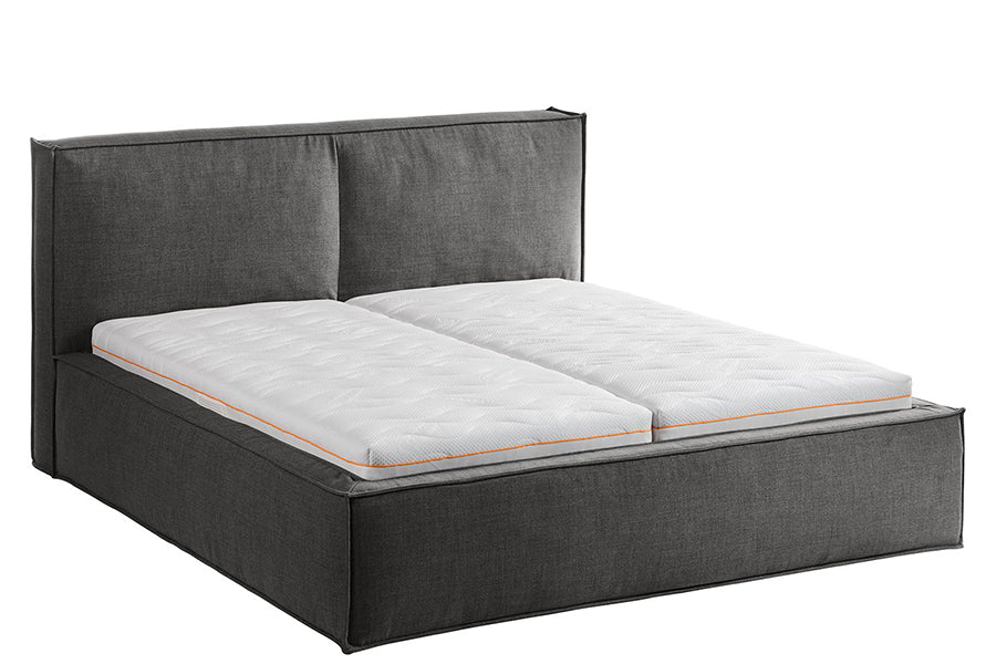 Samson Bed with Hydraulic Storage | King | Grey Fabric Upholstery