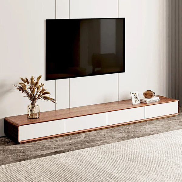 Korbe Tv Stand | Small |Walnut & White