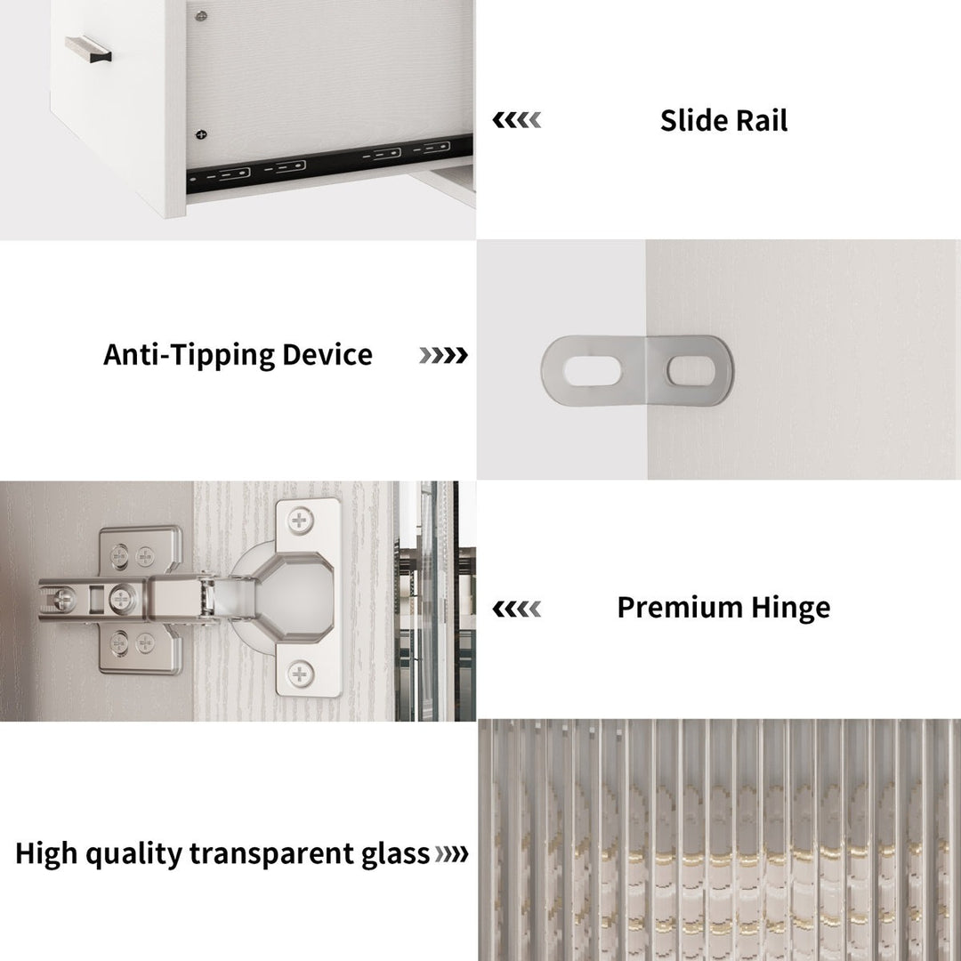 Reo Tall Crockery Unit | White