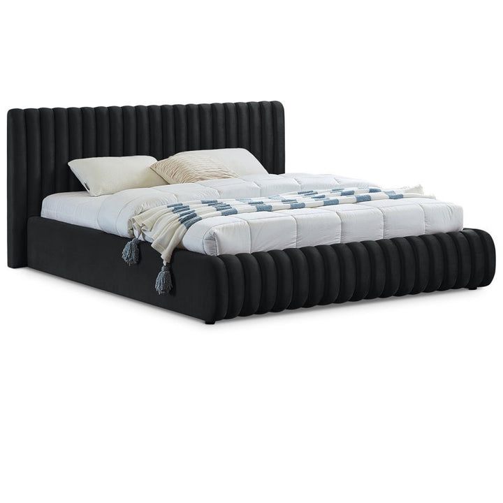 Kuro Bed without Storage | King | Black Fabric