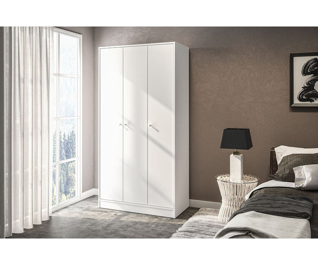 Umi  3 Door Wardrobe | White