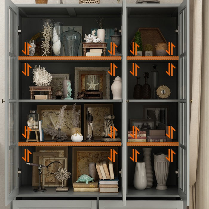 Haruto Tall Crockery Unit | Gray