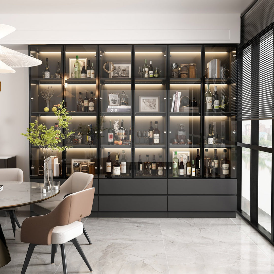 Moco Tall Crockery Unit | Black