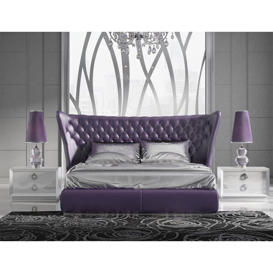 Jameson Bed Without Storage | King | Purple Leatherette