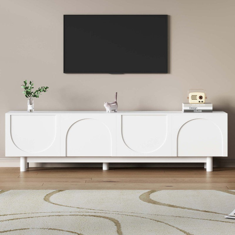 A white Halo TV Stand