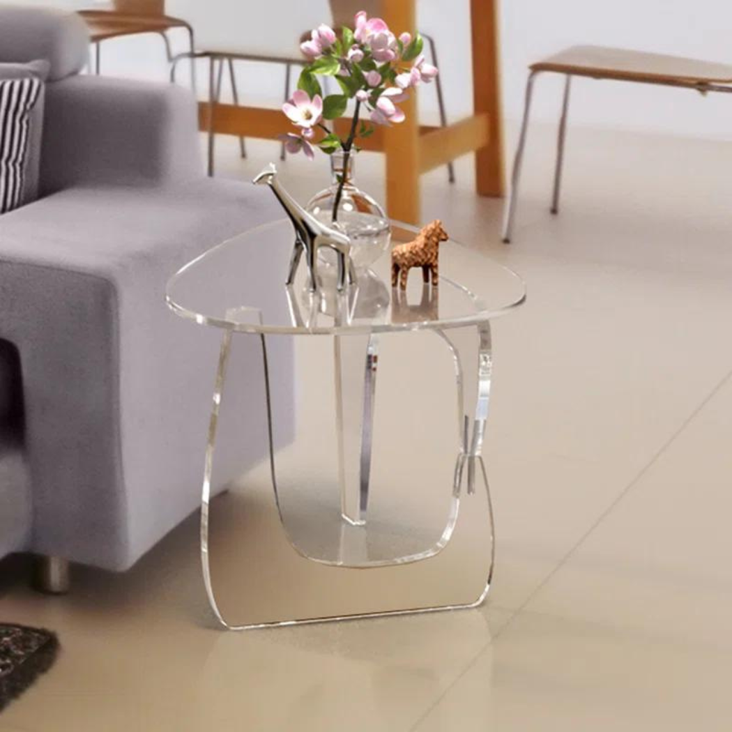 Minimalist Clear Acrylic Side Table
