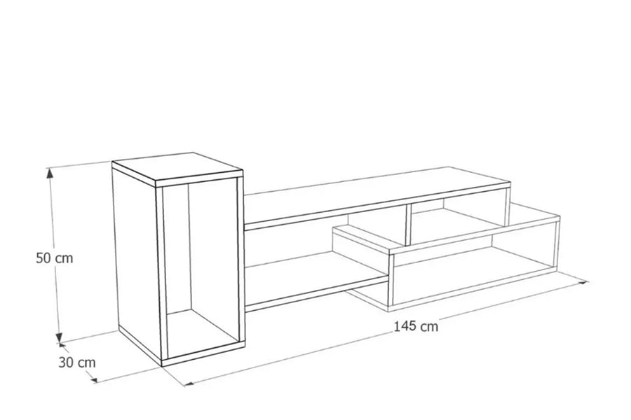 Sun TV Shelves | White & Black