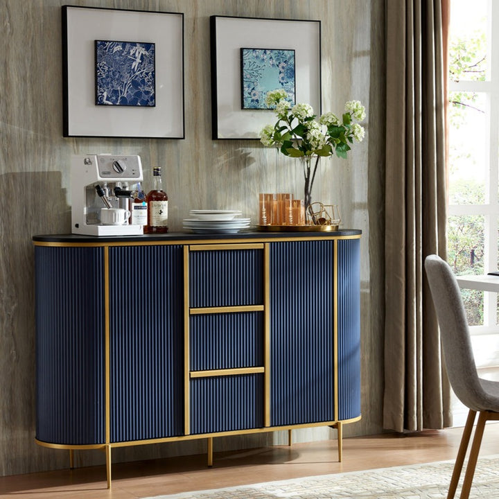 Blue elegant huns sideboard 
