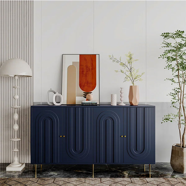 Blue Corbin sideboard with golden legs