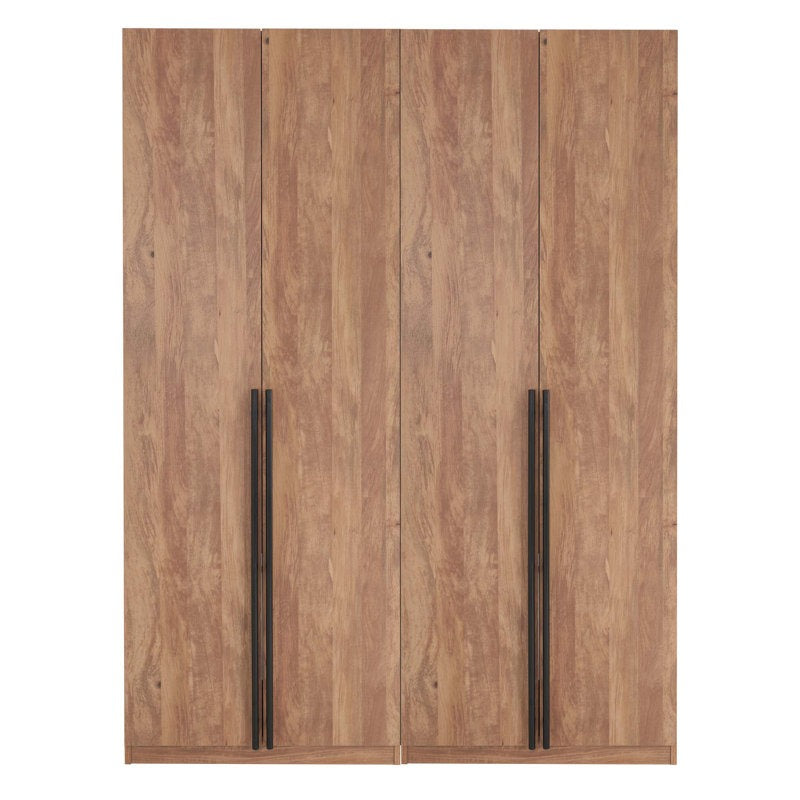 Denco 4-door wardrobe with matte texture and vertical handles.