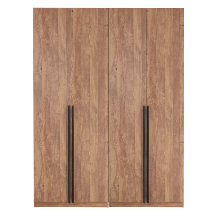 Denco 4-door wardrobe with matte texture and vertical handles.