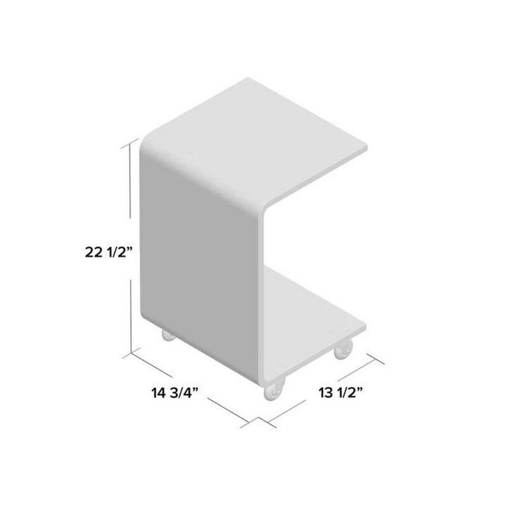 Dimensions of clear acrylic end table
