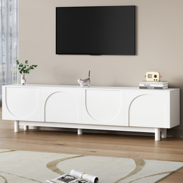 Elegant white tv unit
