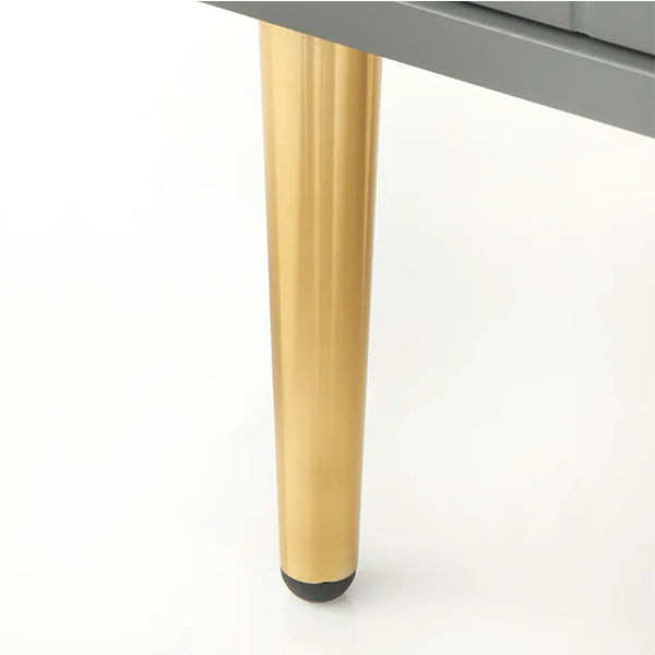 golden legs of grey sideboard