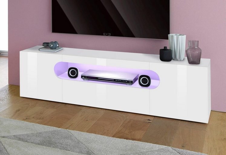 Abstract TV Stand | Small | White