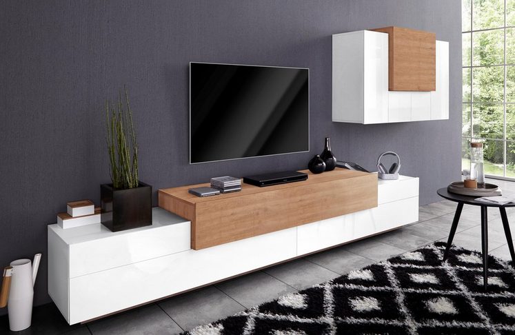 Boat Tv Stand | Beige & White