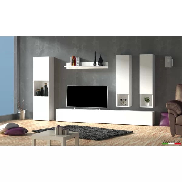 Sleek TV Unit Set | White Matte