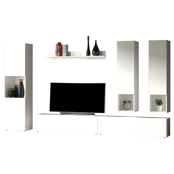 Sleek TV Unit Set | White Matte