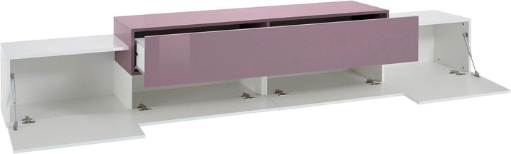 Boat Tv Stand | White & Hot Pink