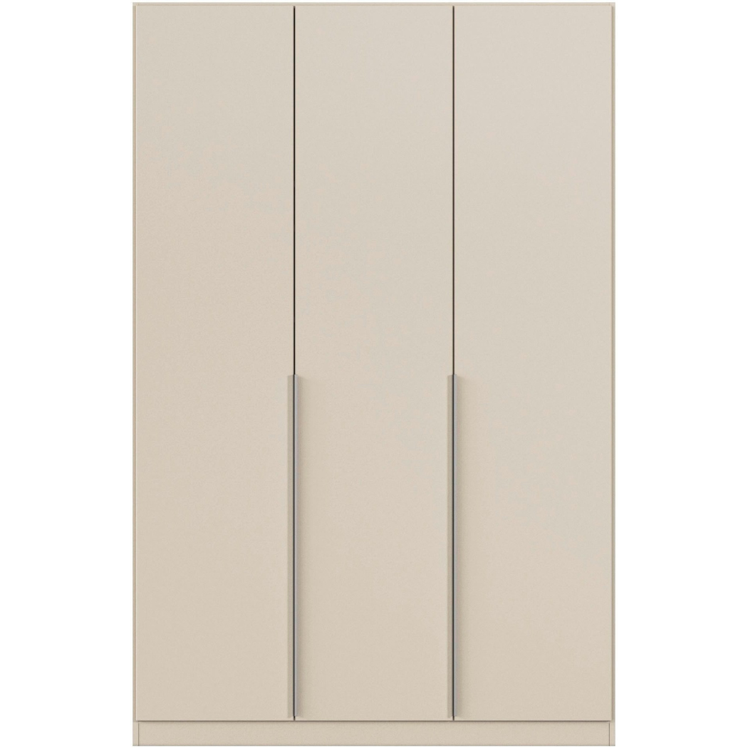 Stylish 3-door wardrobe design in beige