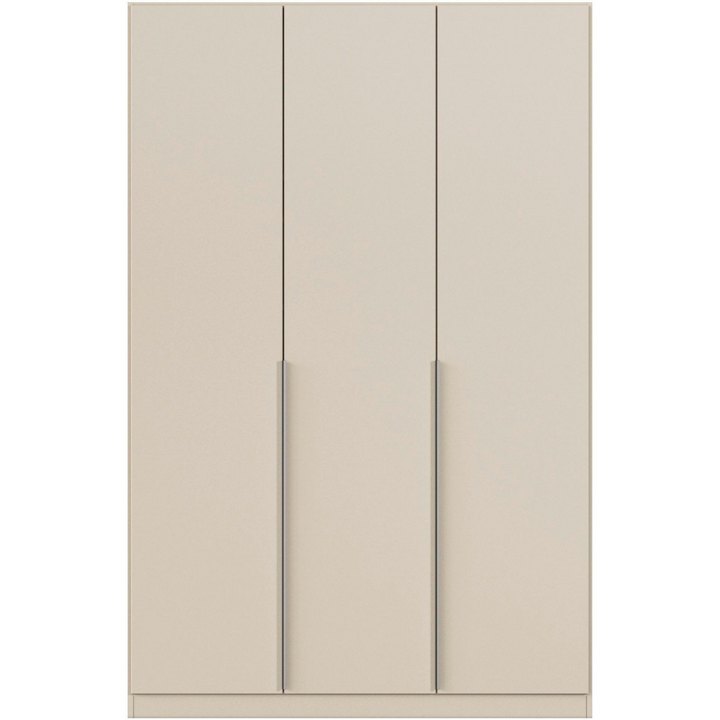 Stylish 3-door wardrobe design in beige