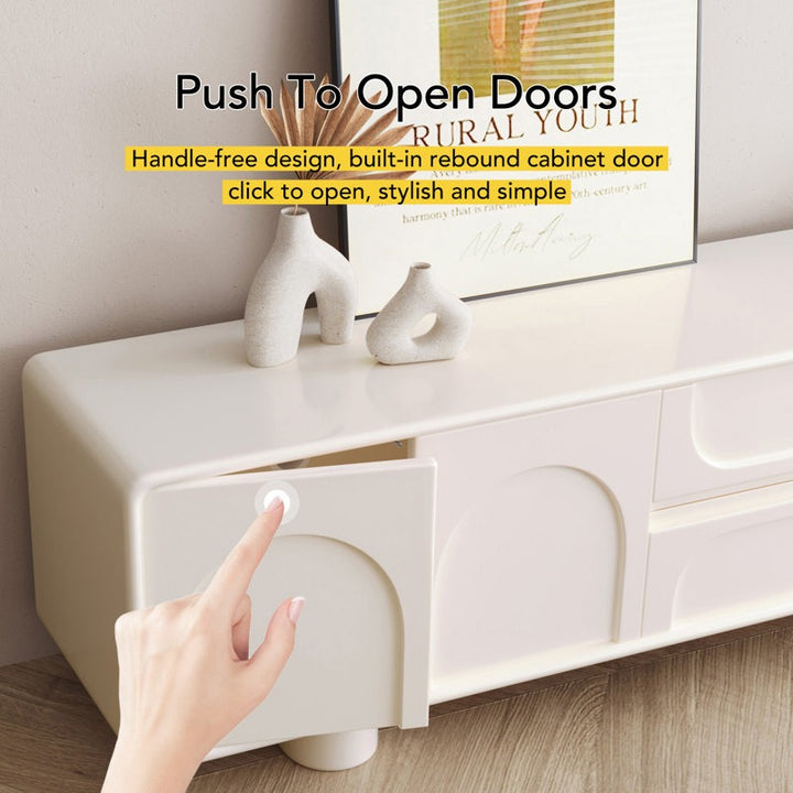 premium white tv unit